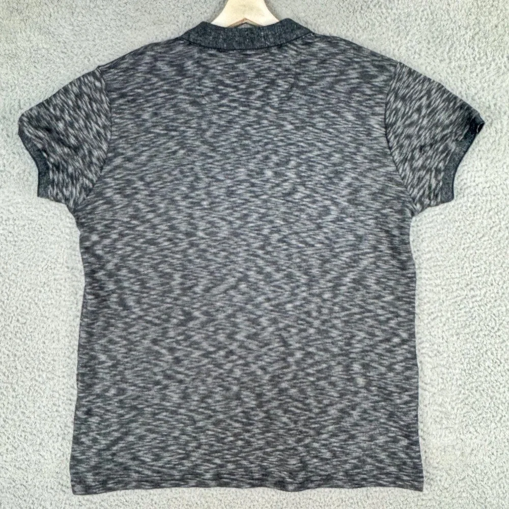 Hugo Boss Men's Heathered Charcoal Polo with Subtle Logo